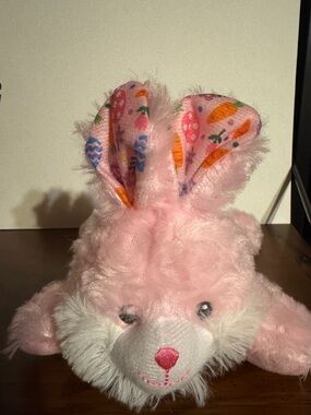Source Unknown Pink Bunny Plush with Patterned Inner Ears